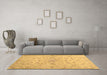 Machine Washable Abstract Brown Contemporary Rug in a Living Room,, wshcon1347brn