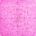 Square Abstract Pink Contemporary Rug, con1347pnk