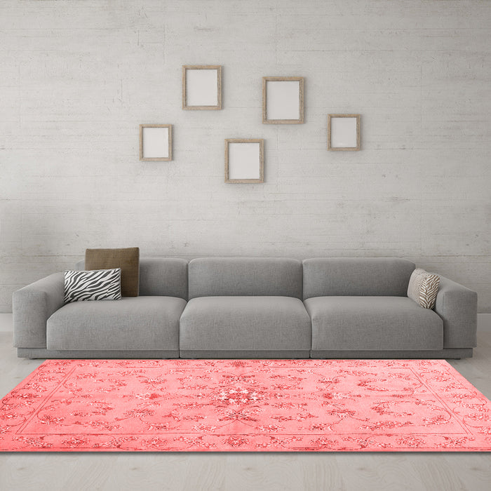 Contemporary Red Washable Rugs