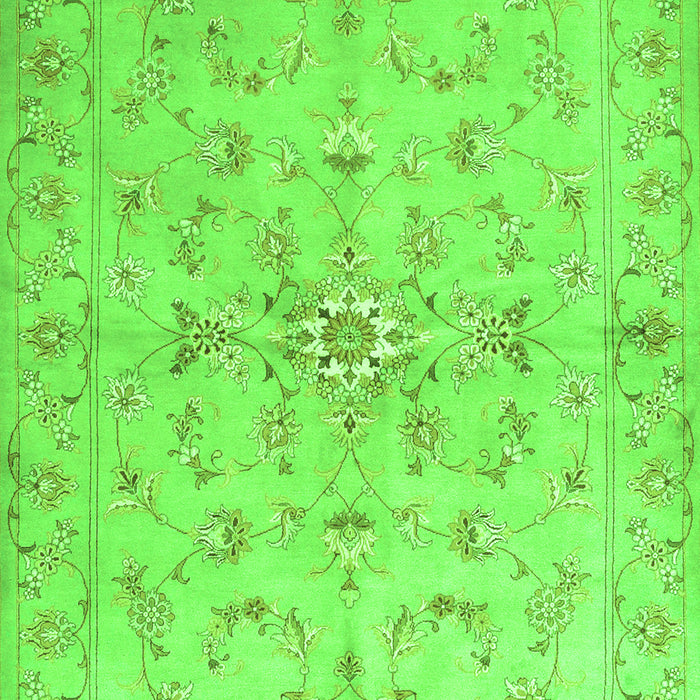 Serging Thickness of Machine Washable Abstract Green Contemporary Area Rugs, wshcon1347grn