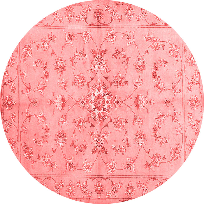 Machine Washable Abstract Red Contemporary Rug, wshcon1347red