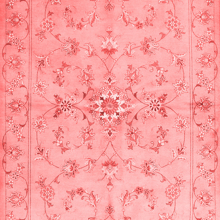 Machine Washable Abstract Red Contemporary Rug, wshcon1347red