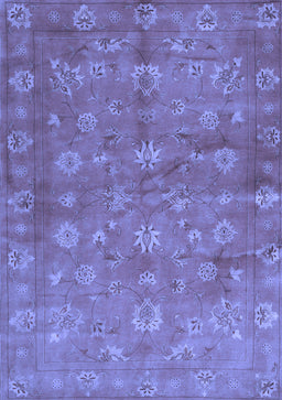 Abstract Blue Contemporary Rug, con1348blu