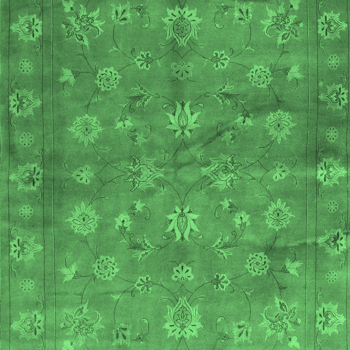 Machine Washable Abstract Emerald Green Contemporary Area Rugs, wshcon1348emgrn