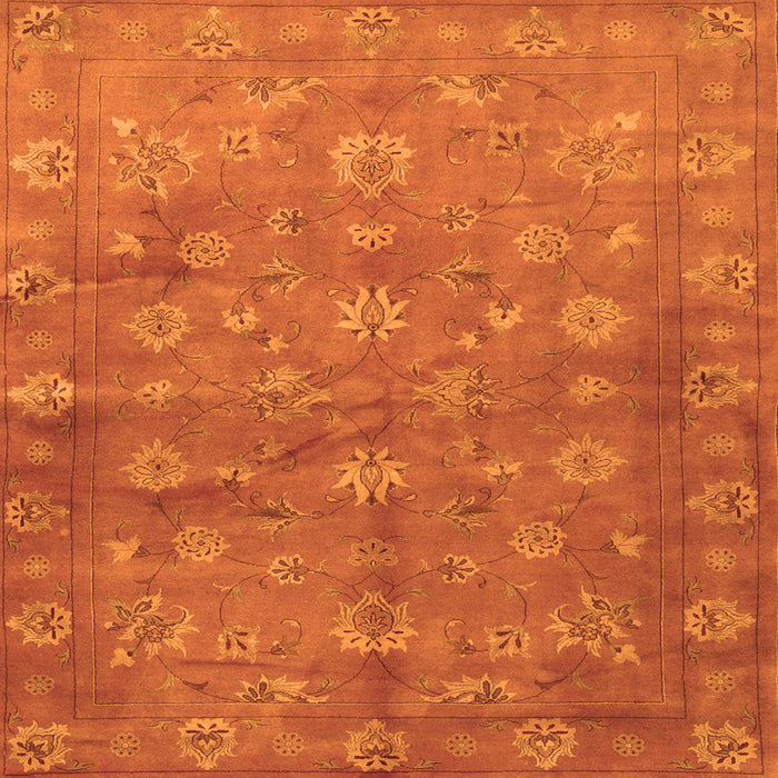 Serging Thickness of Abstract Orange Contemporary Rug, con1348org