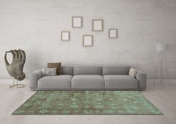 Machine Washable Abstract Light Blue Contemporary Rug in a Living Room, wshcon1348lblu