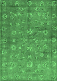 Abstract Emerald Green Contemporary Rug, con1348emgrn