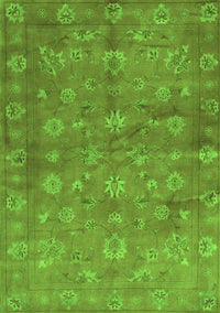 Abstract Green Contemporary Rug, con1348grn