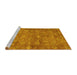 Sideview of Machine Washable Abstract Yellow Contemporary Rug, wshcon1348yw