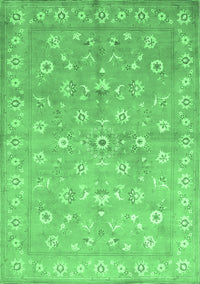 Abstract Emerald Green Contemporary Rug, con1349emgrn