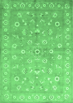 Abstract Emerald Green Contemporary Rug, con1349emgrn