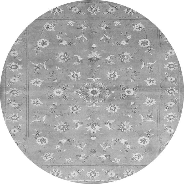 Square Abstract Gray Contemporary Rug, con1349gry