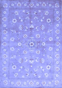 Abstract Blue Contemporary Rug, con1349blu