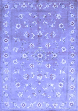 Abstract Blue Contemporary Rug, con1349blu