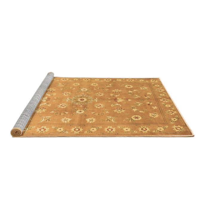 Sideview of Machine Washable Abstract Brown Contemporary Rug, wshcon1349brn
