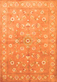 Abstract Orange Contemporary Rug, con1349org