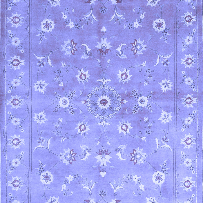 Abstract Blue Contemporary Rug, con1349blu