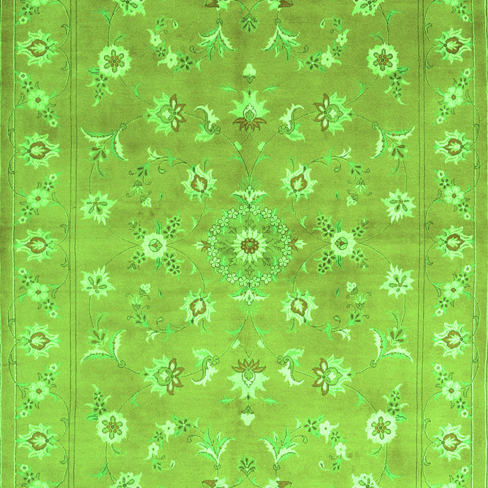 Serging Thickness of Machine Washable Abstract Green Contemporary Area Rugs, wshcon1349grn
