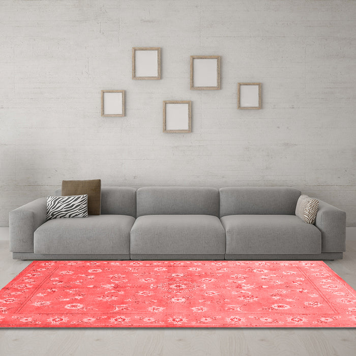 Contemporary Red Washable Rugs
