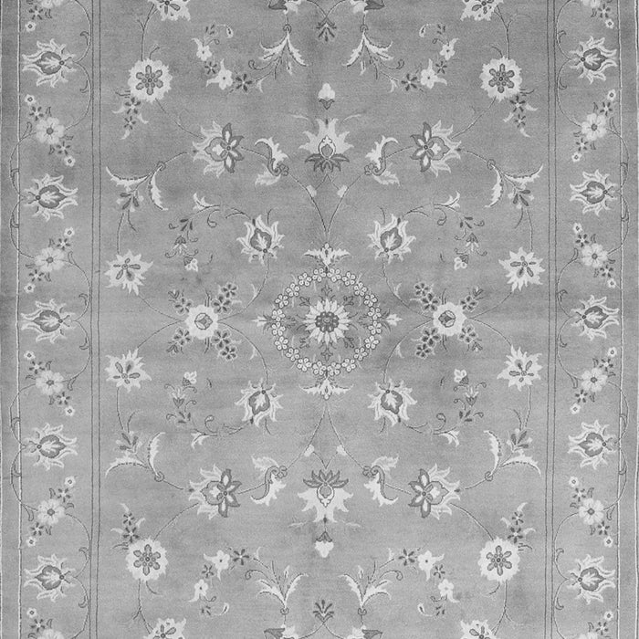 Serging Thickness of Machine Washable Abstract Gray Contemporary Rug, wshcon1349gry
