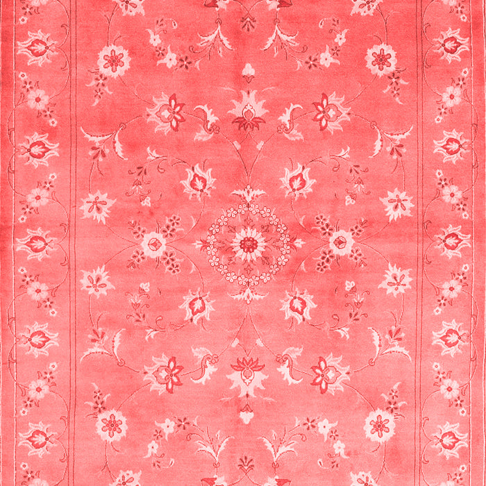 Machine Washable Abstract Red Contemporary Rug, wshcon1349red