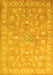 Abstract Yellow Contemporary Rug, con1349yw