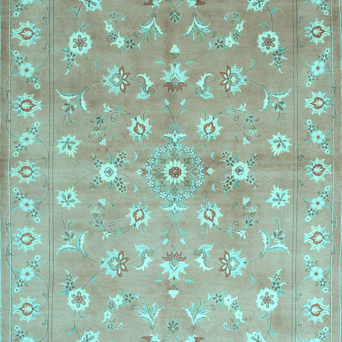 Abstract Light Blue Contemporary Rug, con1349lblu