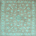 Square Abstract Light Blue Contemporary Rug, con1349lblu