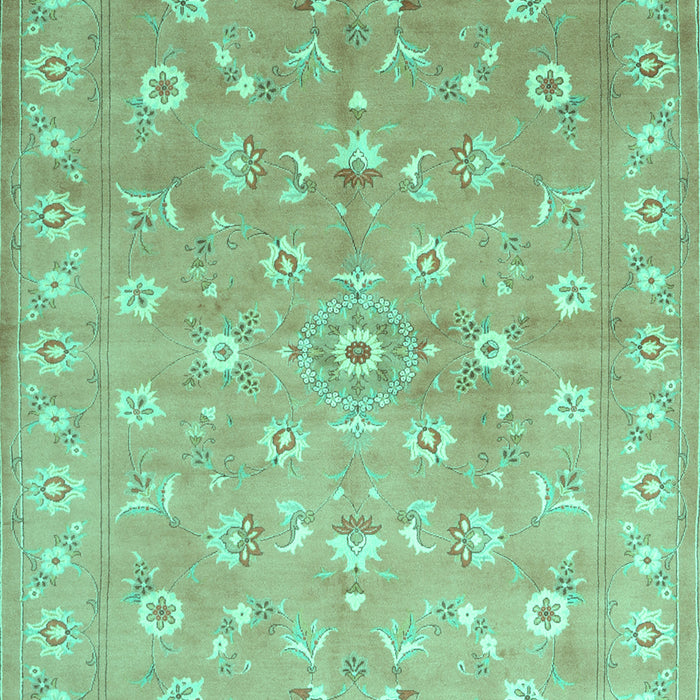 Machine Washable Abstract Turquoise Contemporary Area Rugs, wshcon1349turq