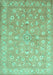 Abstract Turquoise Contemporary Rug, con1349turq