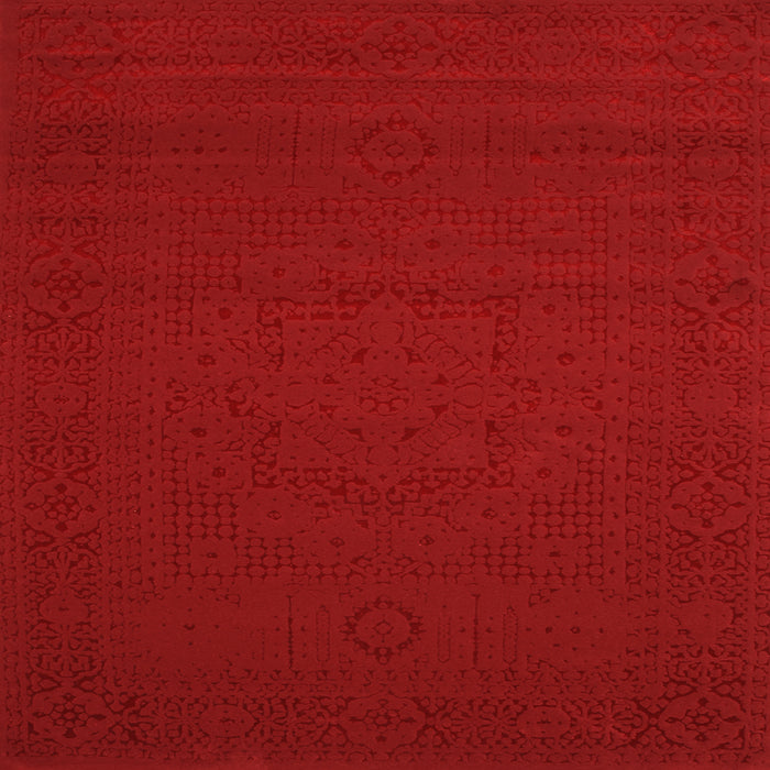 Round Machine Washable Abstract Orange Contemporary Area Rugs, wshcon134org