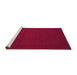 Sideview of Machine Washable Abstract Pink Contemporary Rug, wshcon134pnk