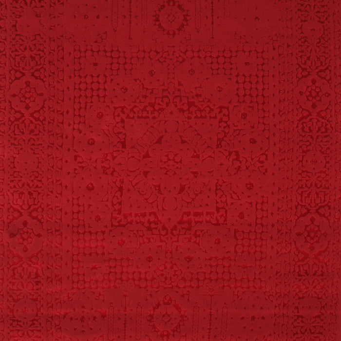Machine Washable Abstract Red Contemporary Rug, wshcon134red