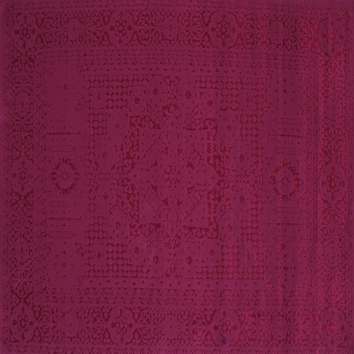 Square Machine Washable Abstract Purple Contemporary Area Rugs, wshcon134pur