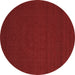 Round Abstract Brown Contemporary Rug, con134brn