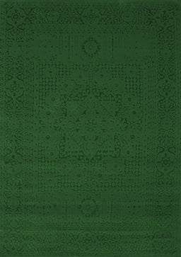 Abstract Emerald Green Contemporary Rug, con134emgrn