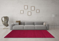 Machine Washable Abstract Pink Contemporary Rug, wshcon134pnk