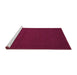 Sideview of Machine Washable Abstract Purple Contemporary Area Rugs, wshcon134pur