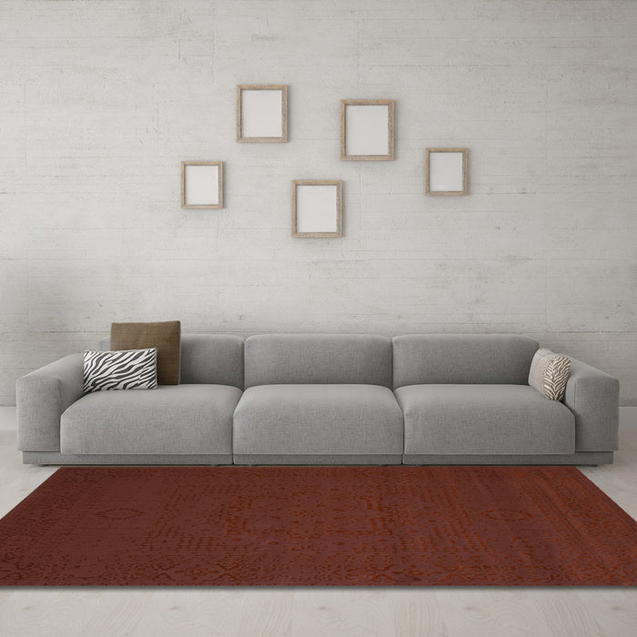 Machine Washable Abstract Light Blue Contemporary Rug in a Living Room, wshcon134lblu