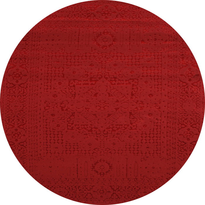 Square Abstract Orange Contemporary Rug, con134org