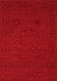 Abstract Red Contemporary Rug, con134red