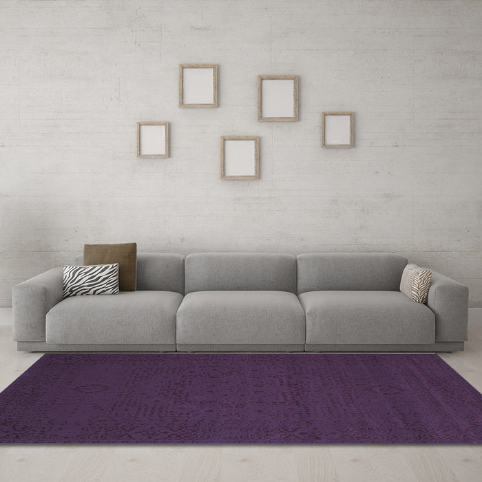 Machine Washable Abstract Blue Contemporary Rug in a Living Room, wshcon134blu