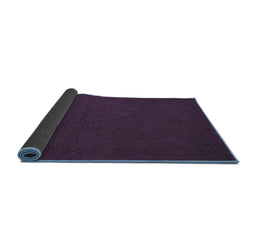 Sideview of Abstract Blue Contemporary Rug, con134blu