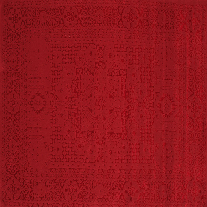 Machine Washable Abstract Red Contemporary Rug, wshcon134red