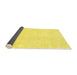 Thickness of Contemporary Yellow Modern Rug, con135