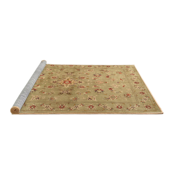 Serging Thickness of Machine Washable Contemporary Orange Rug, wshcon1350