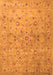 Serging Thickness of Machine Washable Abstract Orange Contemporary Area Rugs, wshcon1350org