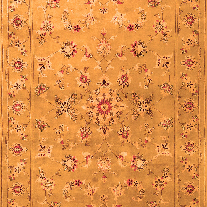 Serging Thickness of Machine Washable Abstract Orange Contemporary Area Rugs, wshcon1350org