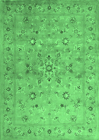 Abstract Emerald Green Contemporary Rug, con1350emgrn