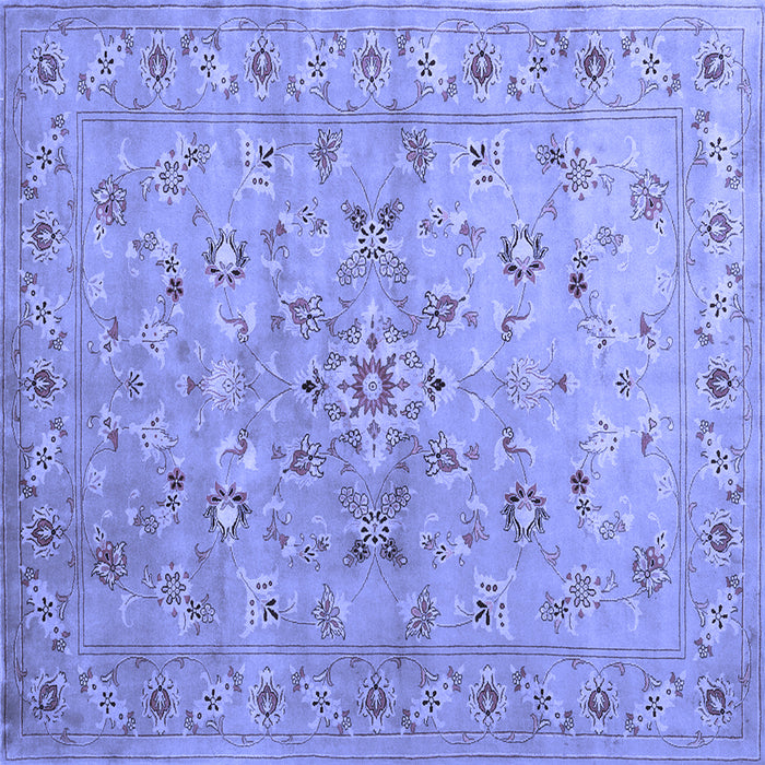 Square Abstract Blue Contemporary Rug, con1350blu